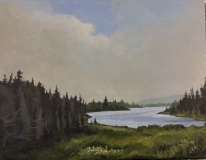 Wildfire Smoke Over Rabbit Blanket Lake